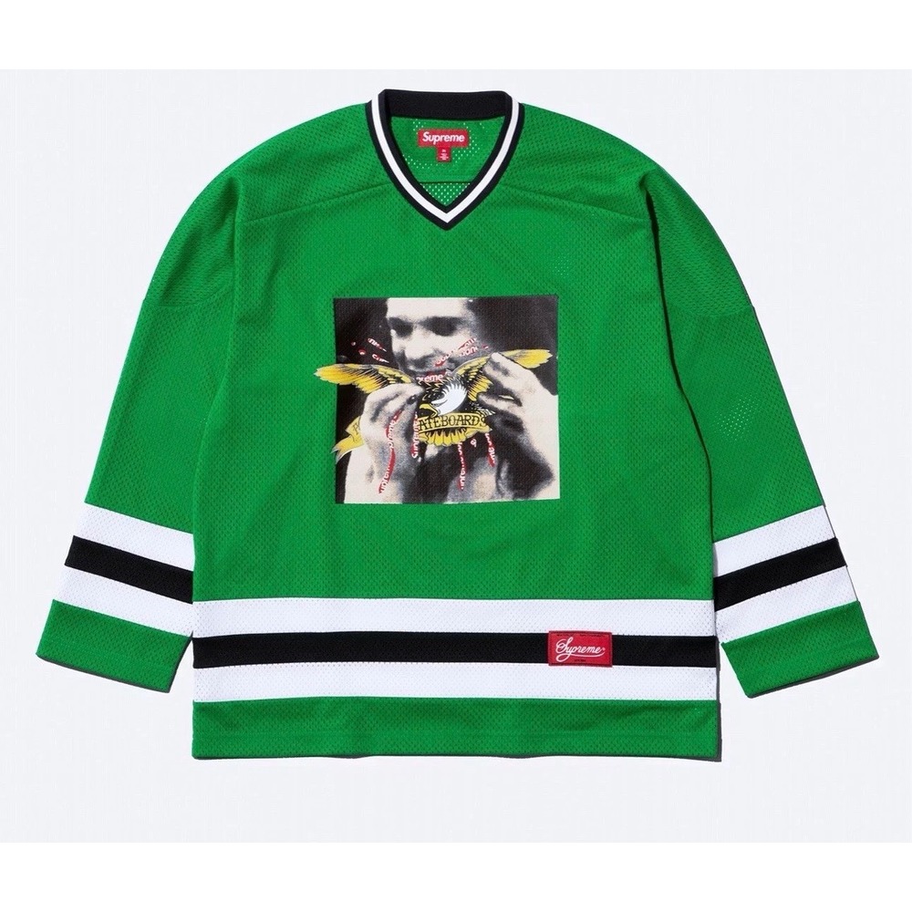 Supreme Antihero Ice‎ Jersey Green Mesh Hockey Top Large FW20 18 Skateboards